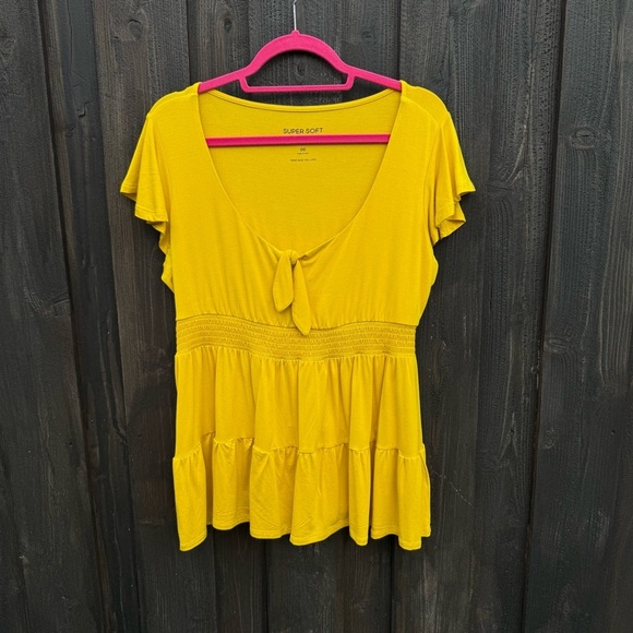 Torrid Super Soft Tie Front Keyhole Babydoll Top - Picture 4 of 11